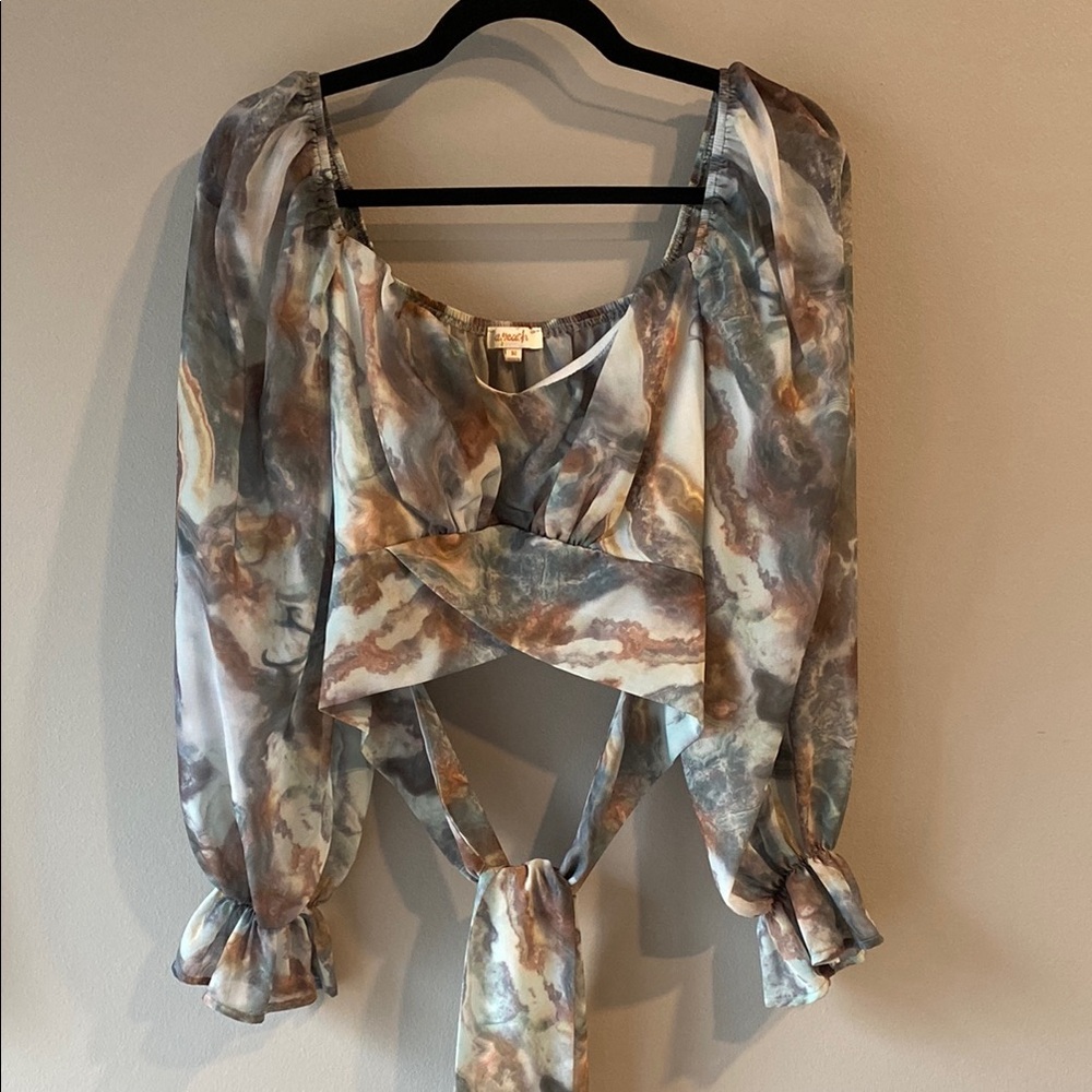 NWOT - Free People Multicolor Marble Women's Top